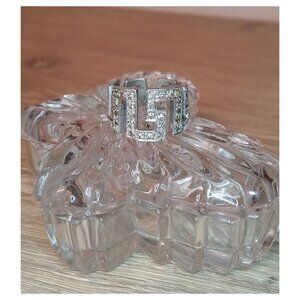 Sterling Silver 925 Aztec Design CZ Stones Band Ring Unisex Dressy  Geometric